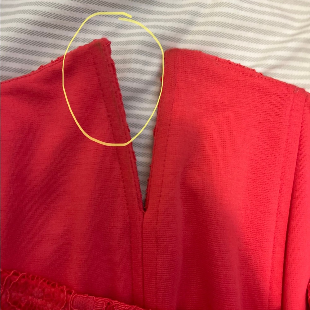 Strapless Coral Cocktail Dress Medium read description - Picture 13 of 14